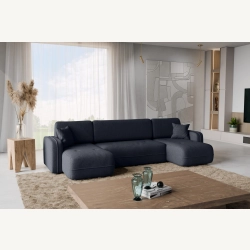 Oreo U Narożnik wypoczynkowy  Komfortowy narożnik wypoczynkowy z funkcją spania i pojemnikiem na pościel Tkanina Legacy 13